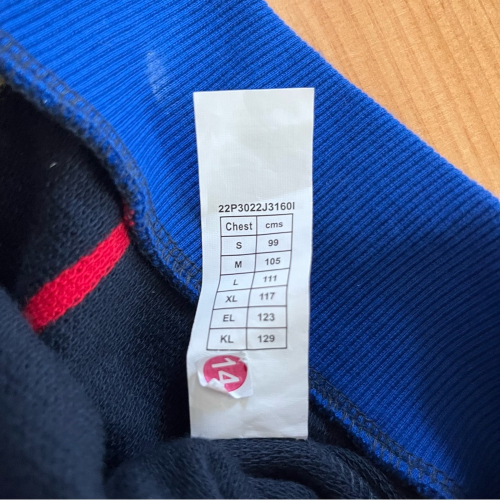 Vintage Style United Colors of Benetton 65 Sweatshirt Large Colorblock Retro - Picture 5 of 5